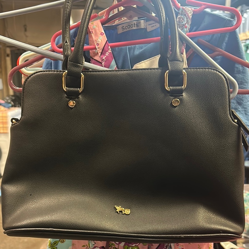 Chic Black and Gold Shoulder Bag